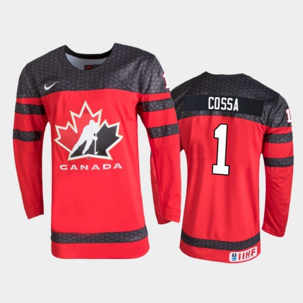 Canada Hockey Sebastian Cossa 2022 IIHF World Juni...