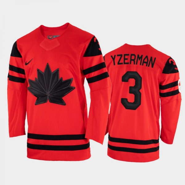 Steve Yzerman Canada Hockey Red Gold Winner Jersey...