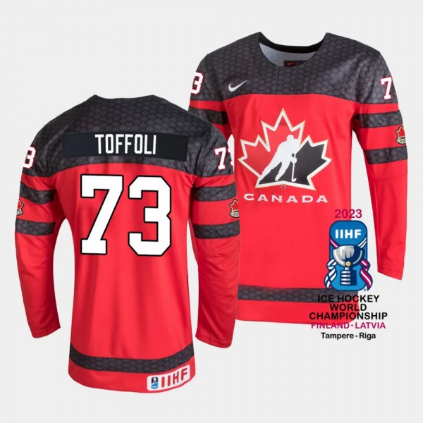 Canada #73 Tyler Toffoli 2023 IIHF World Champions...