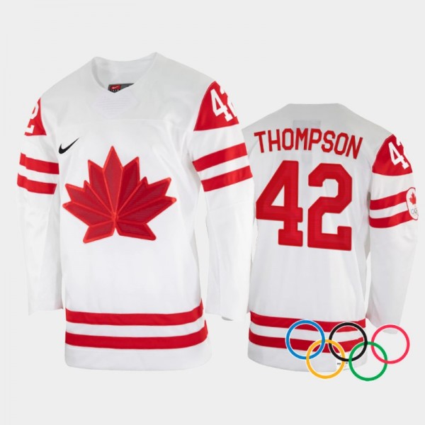 Claire Thompson Canada Women's Hockey White Jersey 2022 Winter Olympics