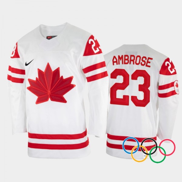 Erin Ambrose Canada Women's Hockey White Home Jers...
