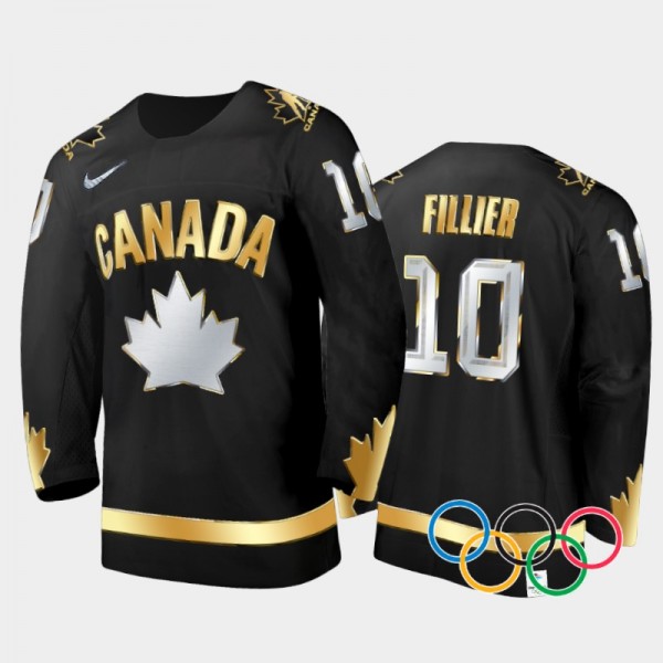 Sarah Fillier Canada Women's Hockey Black Gold Winner Jersey 2022 Winter Olympic Champions