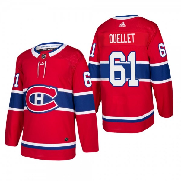 Men's Montreal Canadiens Xavier Ouellet #61 Home R...