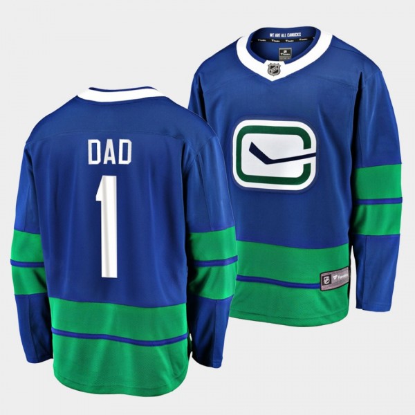 Greatest Dad Vancouver Canucks Blue Jersey 2022 Fa...