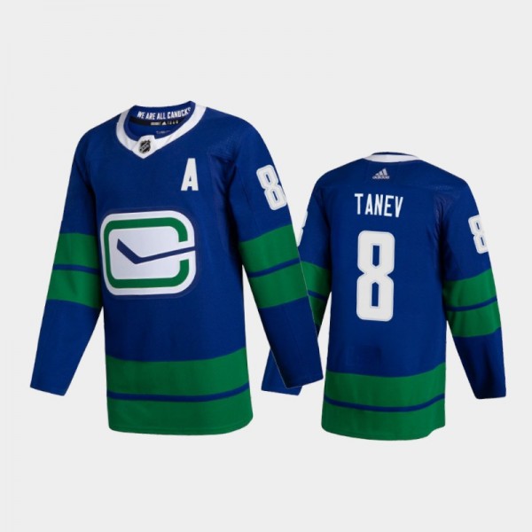Vancouver Canucks Christopher Tanev #8 Alternate Blue 2020-21 Authentic Player Jersey