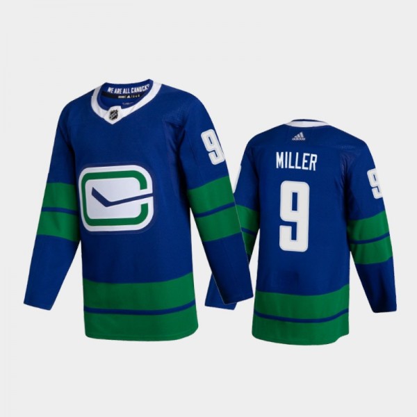 Vancouver Canucks J. T. Miller #9 Alternate Blue 2020-21 Authentic Player Jersey
