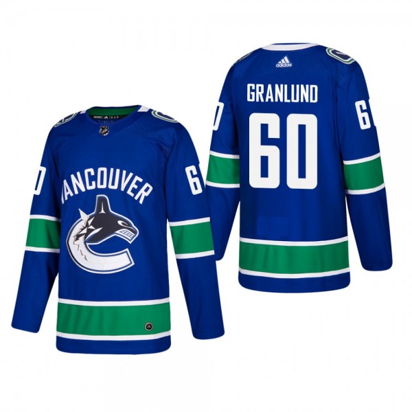 Men's Vancouver Canucks Markus Granlund #60 Home Blue Authentic Player Cheap Jersey