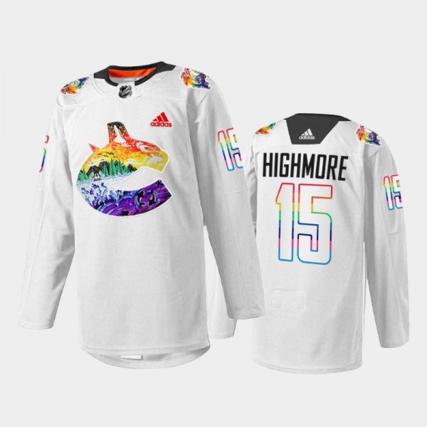 Matthew Highmore Vancouver Canucks Pride Night Jer...