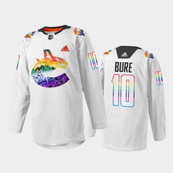 Pavel Bure Vancouver Canucks Pride Night Jersey Wh...