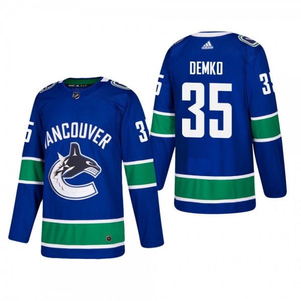 Men's Vancouver Canucks Thatcher Demko #35 Home Blue Authentic Player Cheap Jersey