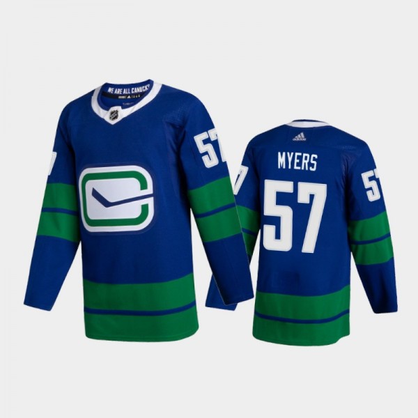 Vancouver Canucks Tyler Myers #57 Alternate Blue 2020-21 Authentic Player Jersey