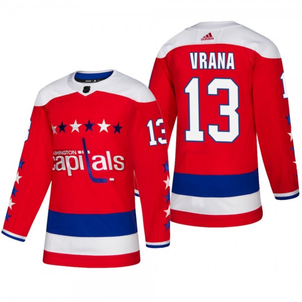 Men's Washington Capitals Jakub Vrana #13 2018-19 Alternate Reasonable Authentic Jersey - Red