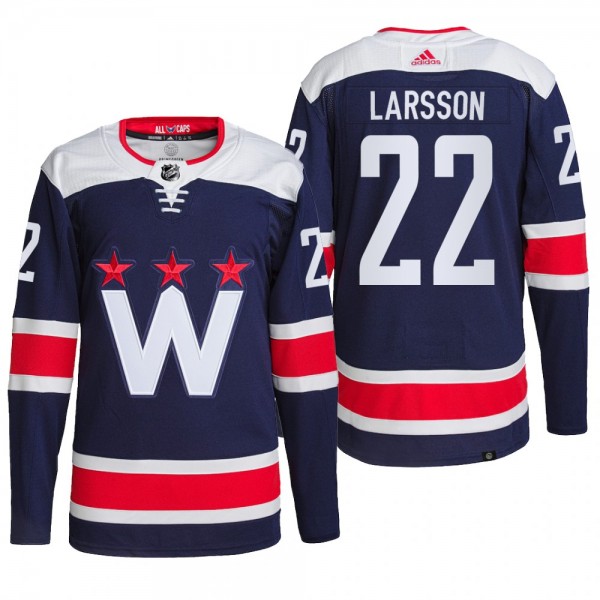 Washington Capitals 2022 Alternate Jersey Johan Larsson Navy #22 Primegreen Authentic Pro Uniform