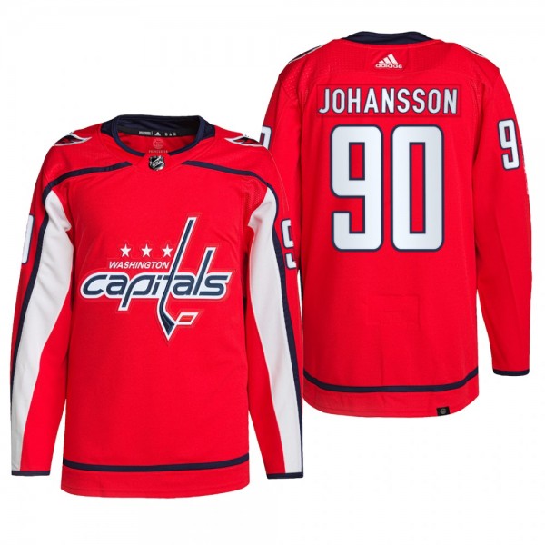 2022 Home Capitals Marcus Johansson Home Red Jerse...