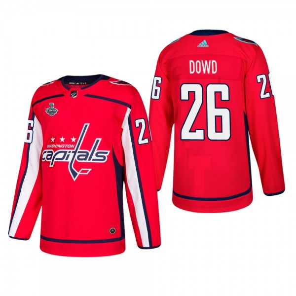 Men's Washington Capitals Nic Dowd #26 Home Red Authentic Player Cheap Jersey