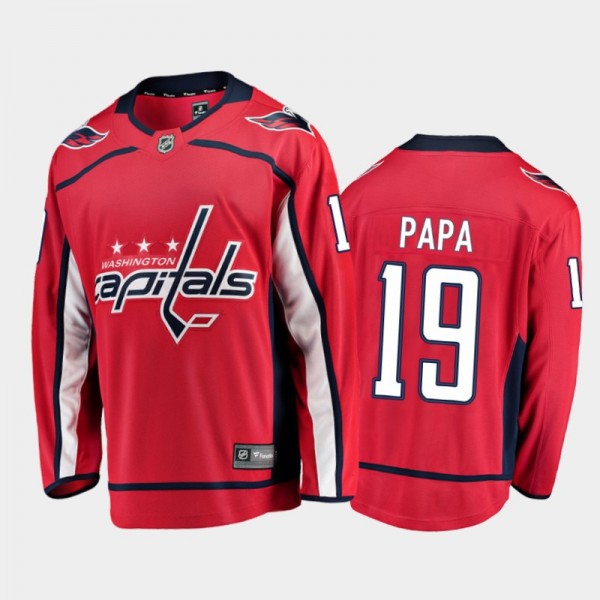 Washington Capitals Nicklas Backstrom #19 Nickname Red Home Breakaway Papa Jersey