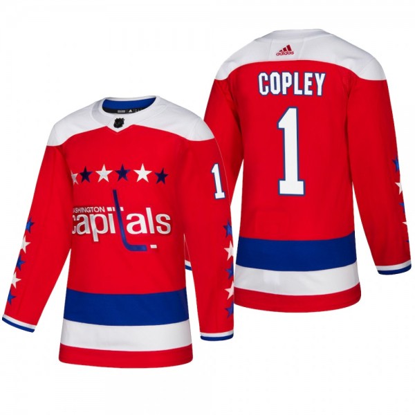 Men's Washington Capitals Pheonix Copley #1 2018-19 Alternate Reasonable Authentic Jersey - Red