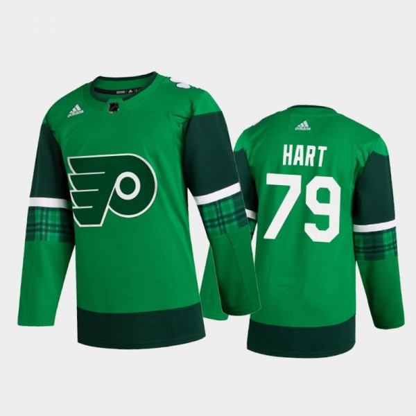Philadelphia Flyers Carter Hart #79 2020 St. Patrick's Day Authentic Player Jersey Green
