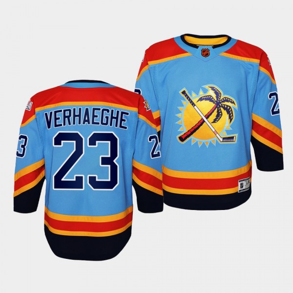 Florida Panthers Carter Verhaeghe 2022 Special Edition 2.0 Blue #23 Youth Jersey Retro
