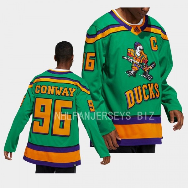 Mighty Ducks Charlie Conway Anaheim Ducks Green #9...