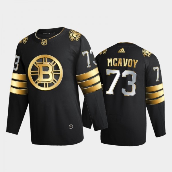 Boston Bruins Charlie McAvoy #73 2020-21 Authentic Golden Black Limited Edition Jersey