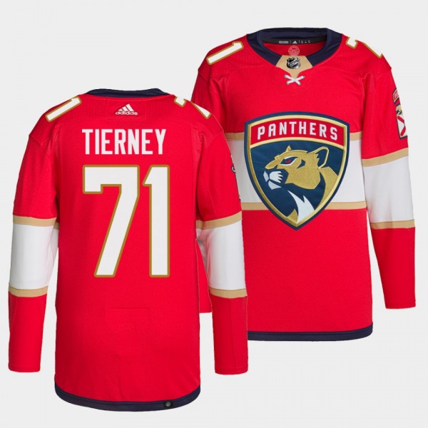 Chris Tierney #71 Panthers Home Red Jersey 2022 Primegreen Authentic
