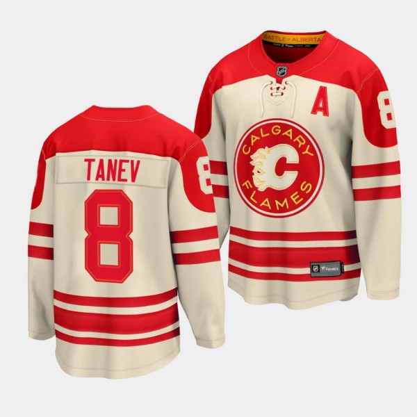 Calgary Flames Christopher Tanev 2023 NHL Heritage Classic Cream Premier Breakaway Player Jersey Men's