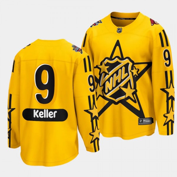 Clayton Keller Arizona Coyotes 2024 NHL All-Star Game Yellow #9 Breakaway Jersey Men's
