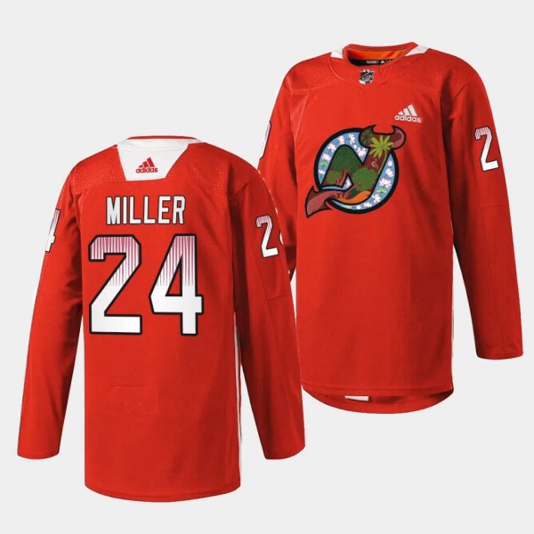 Asian and Pacific Islander Heritage Night Colin Miller New Jersey Devils Red #24 Jersey 2024