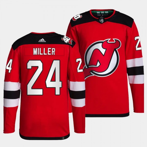Colin Miller New Jersey Devils Home Red #24 Authen...