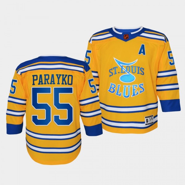 Youth Colton Parayko Blues Yellow Special Edition 2.0 Jersey
