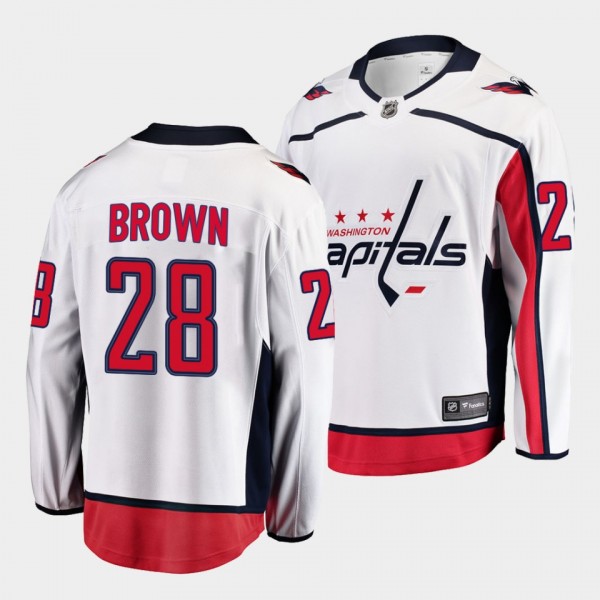 Connor Brown Capitals #28 Away Jersey White Breaka...