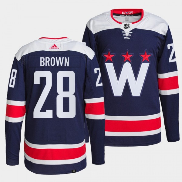 Washington Capitals 2022 Primegreen Authentic Connor Brown #28 Navy Jersey Alternate