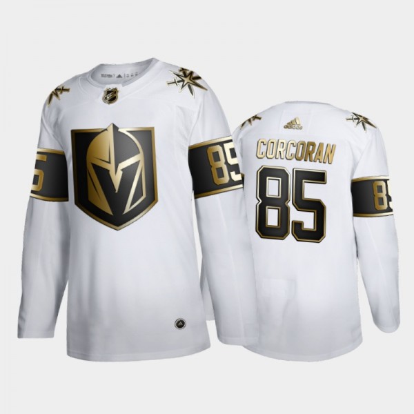 Vegas Golden Knights Connor Corcoran #85 Authentic Golden Edition White Jersey