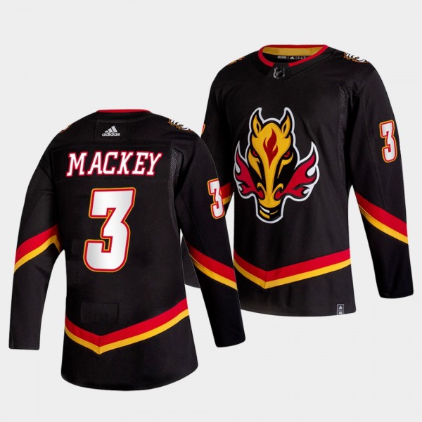 Connor Mackey #3 Calgary Flames 2022-23 Alternate Authentic Black Jersey