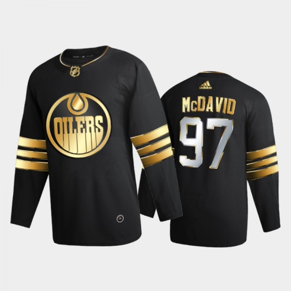Edmonton Oilers Connor McDavid #97 2020-21 Golden Edition Black Limited Authentic Jersey
