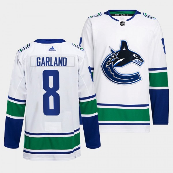 Vancouver Canucks Away Conor Garland #8 White Jers...