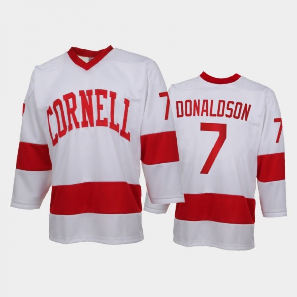 Cornell Big Red Cam Donaldson #7 College Hockey Wh...