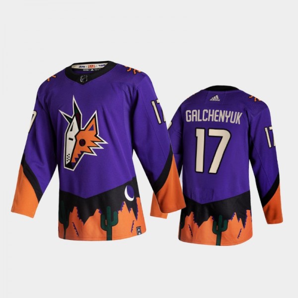 Arizona Coyotes Alex Galchenyuk #17 2021 Reverse Retro Purple Special Edition Jersey