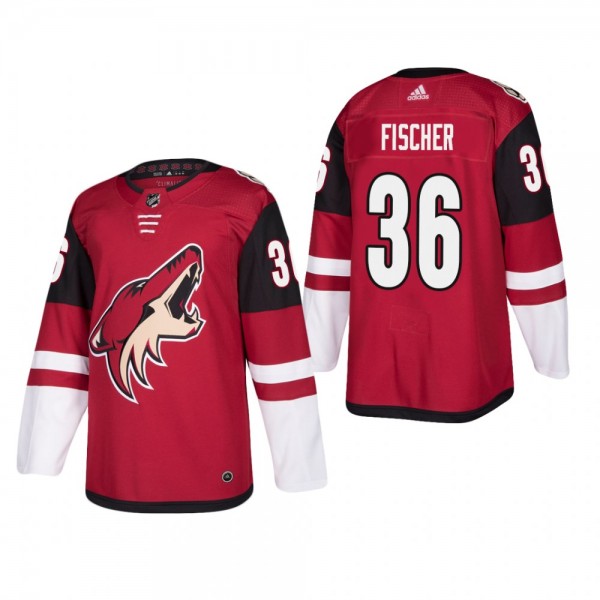 Men's Arizona Coyotes Christian Fischer #36 Home Maroon Authentic Player Cheap Jersey