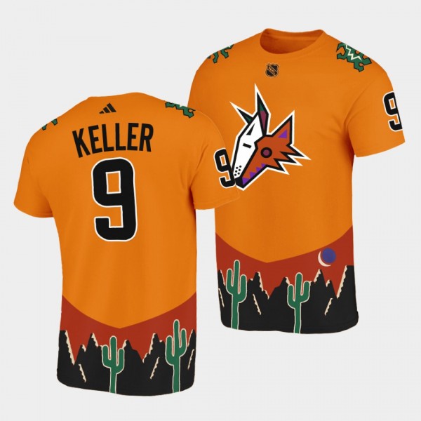 Clayton Keller Reverse Retro 2.0 Arizona Coyotes Orange T-Shirt Special Edition