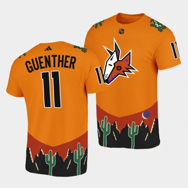 Dylan Guenther Reverse Retro 2.0 Arizona Coyotes Orange T-Shirt Special Edition