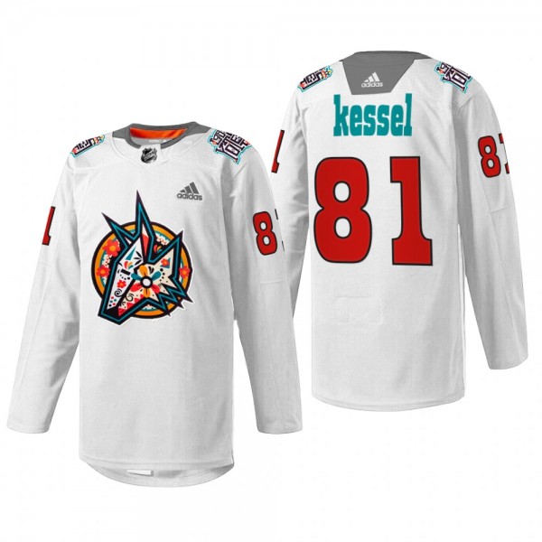 Phil Kessel Coyotes Los Yotes Night White Jersey Warmup