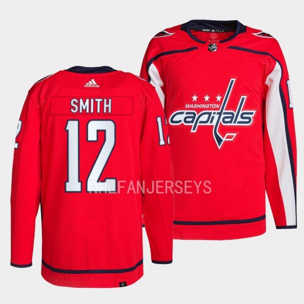 Craig Smith #12 Washington Capitals 2022-23 Authentic Primegreen Red Jersey Home