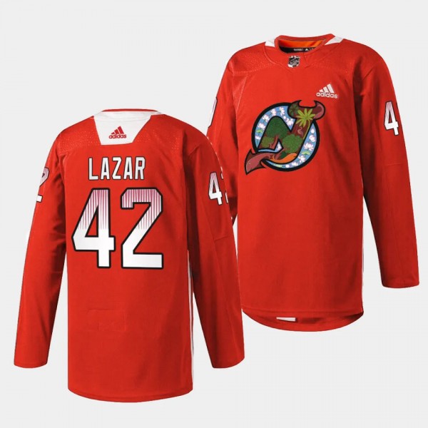 Asian and Pacific Islander Heritage Night Curtis Lazar New Jersey Devils Red #42 Jersey 2024