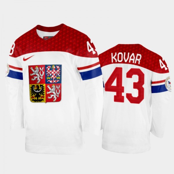 Jan Kovar Czech Republic Hockey White Home Jersey ...