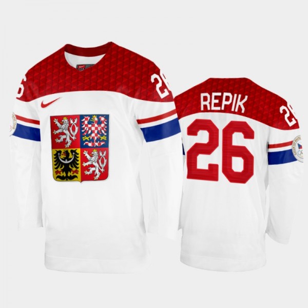Michal Repik Czech Republic Hockey White Home Jers...
