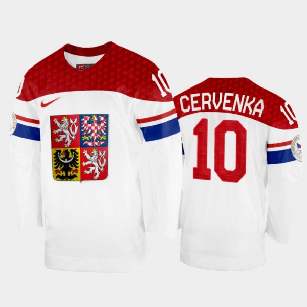 Roman Cervenka Czech Republic Hockey White Home Je...