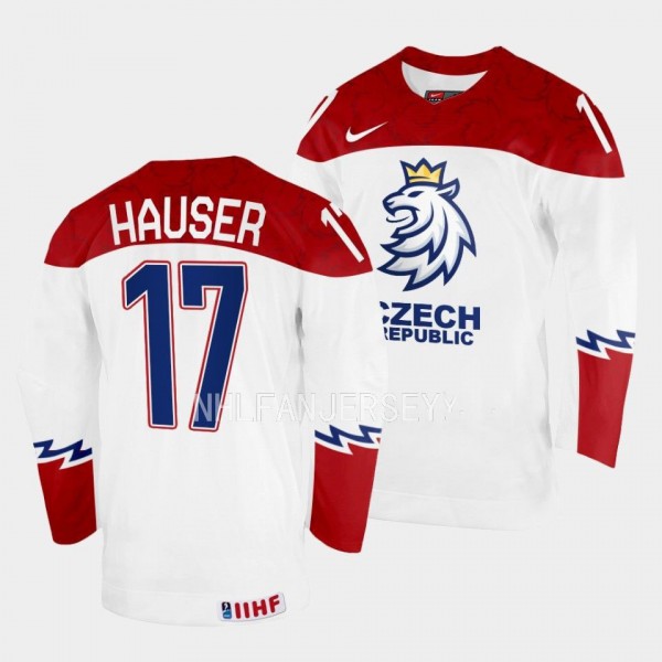 Petr Hauser Czech Republic 2023 IIHF World Junior Championship Jersey White