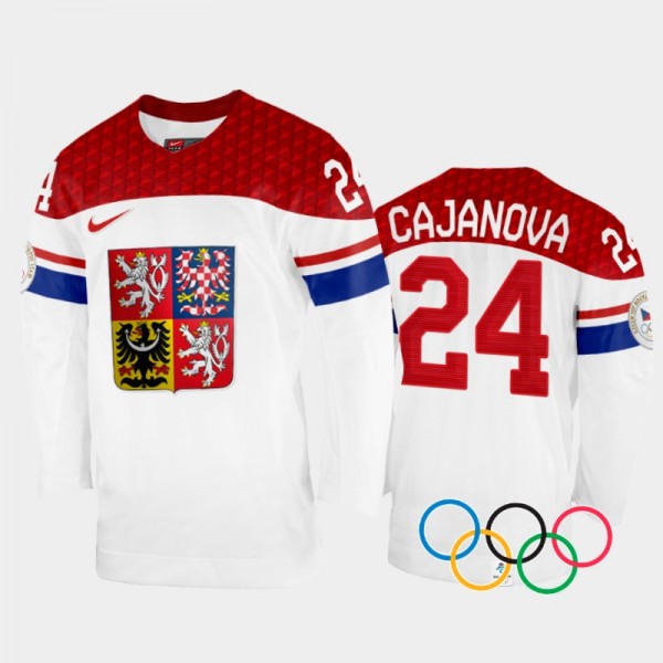 Sara Cajanova Czech Republic Women's Hockey White ...